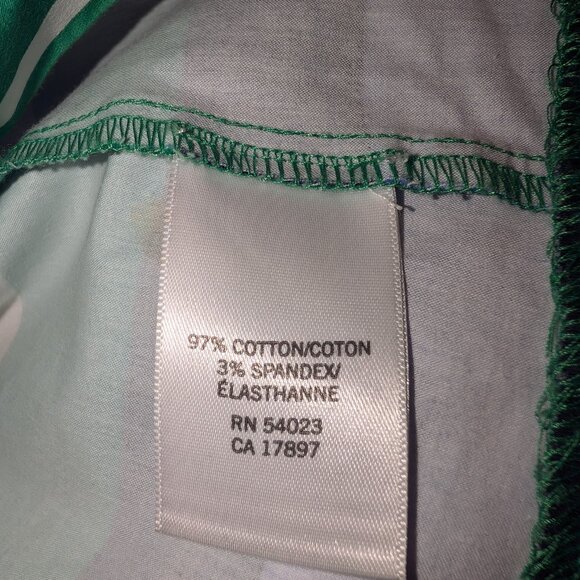 Banana Republic Green Blue and White Striped Dress Size 14 - Picture 3 of 4